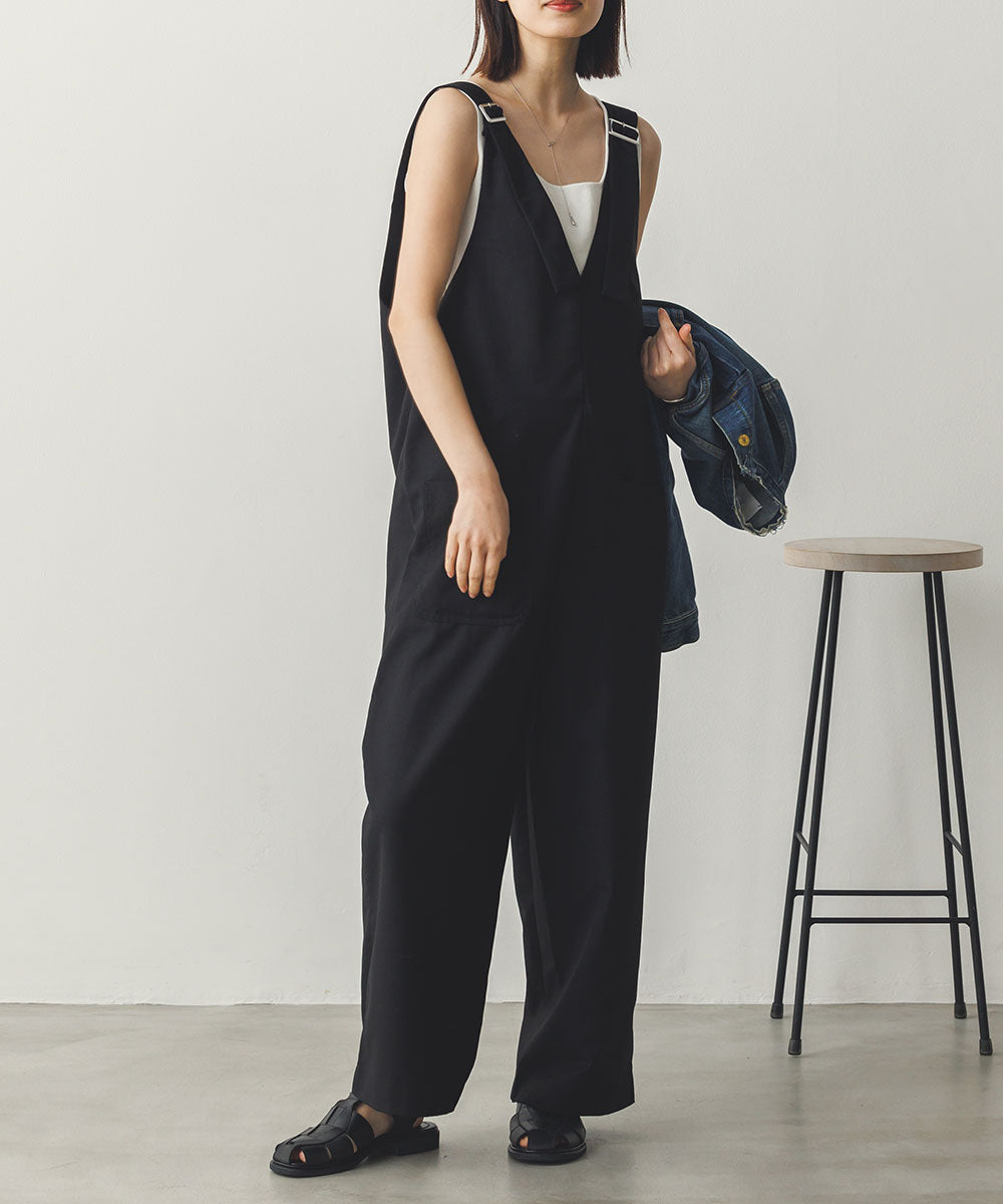 ギャバ Vネック前後2WAYサロペット[1225-7105] – Sans Souci 34＋