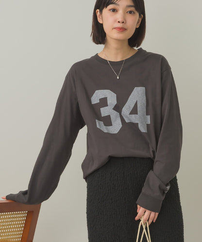 バイオポリウォッシュプリントTシャツ長袖[1000-6226]