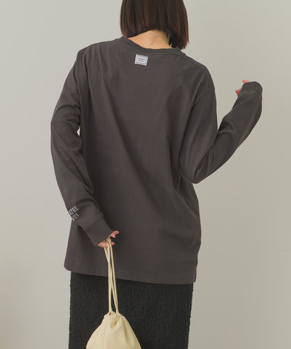 バイオポリウォッシュプリントTシャツ長袖[1000-6226]