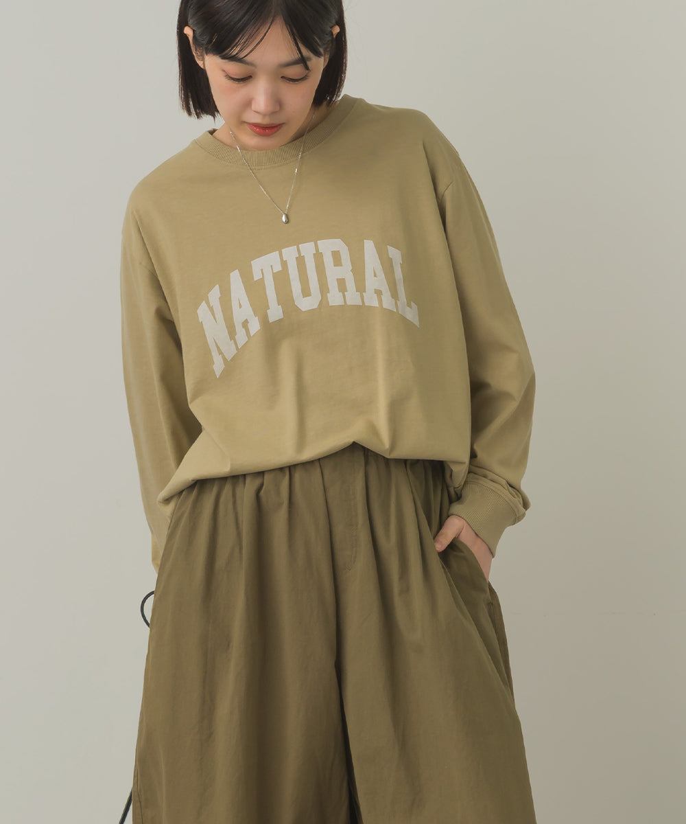 バイオポリウォッシュプリントTシャツ長袖[1000-6226]