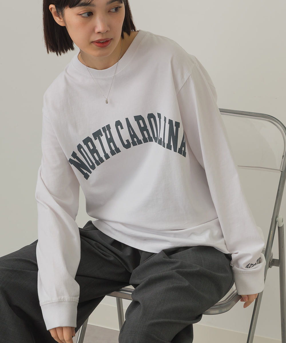 バイオポリウォッシュプリントTシャツ長袖[1000-6226]
