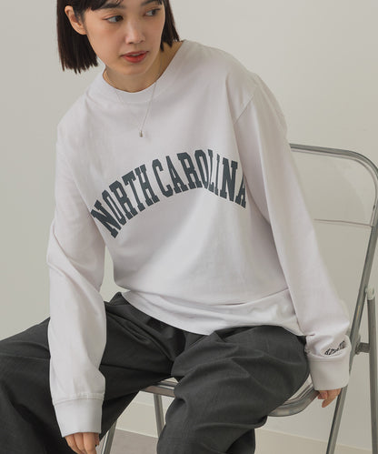 バイオポリウォッシュプリントTシャツ長袖[1000-6226]