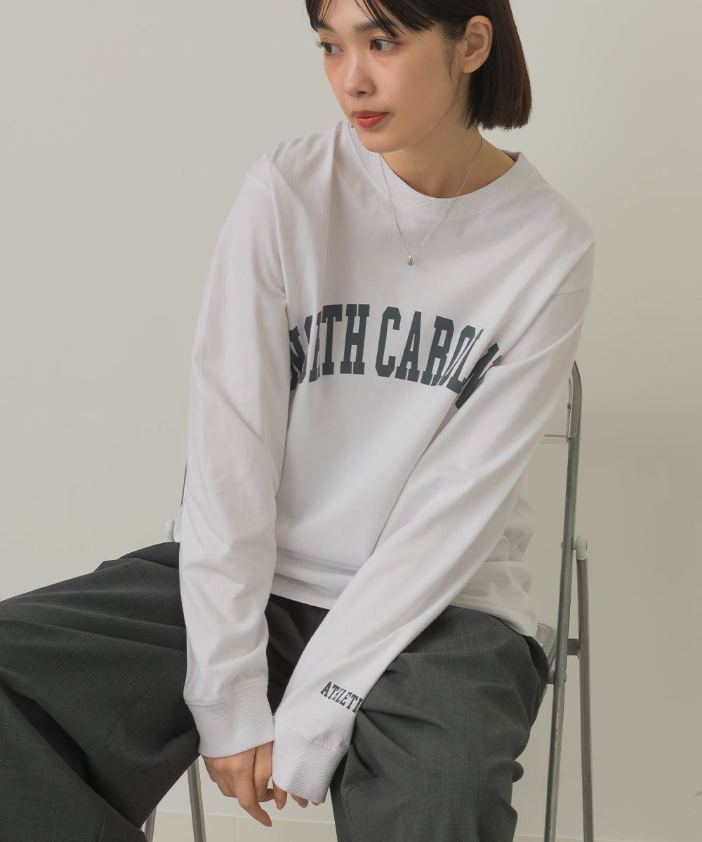 バイオポリウォッシュプリントTシャツ長袖[1000-6226]