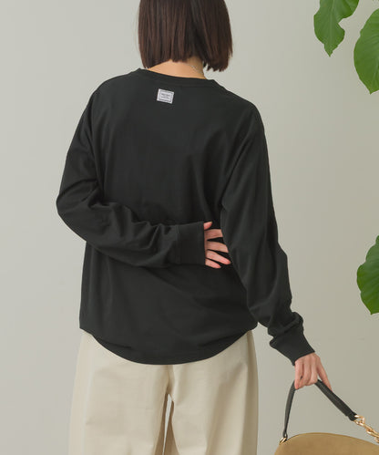 バイオポリウォッシュプリントTシャツ長袖[1000-6226]