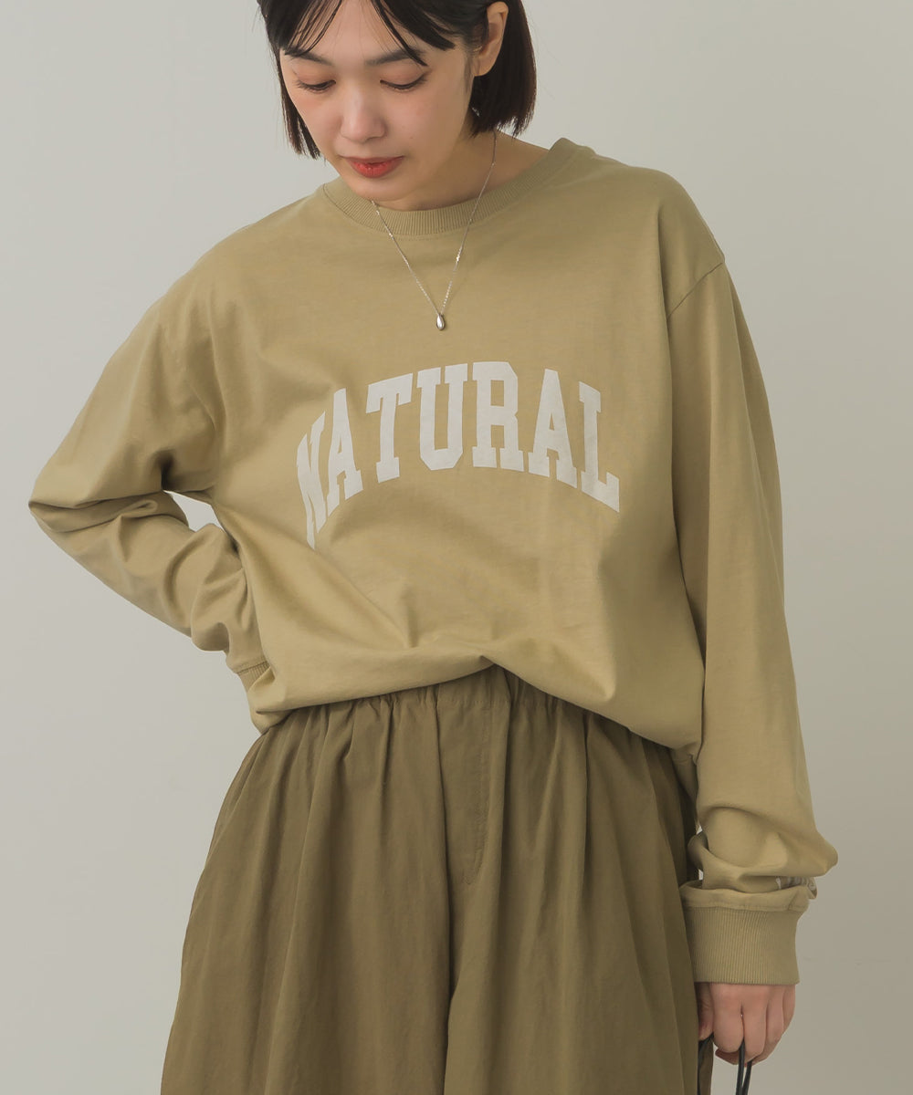 バイオポリウォッシュプリントTシャツ長袖[1000-6226]