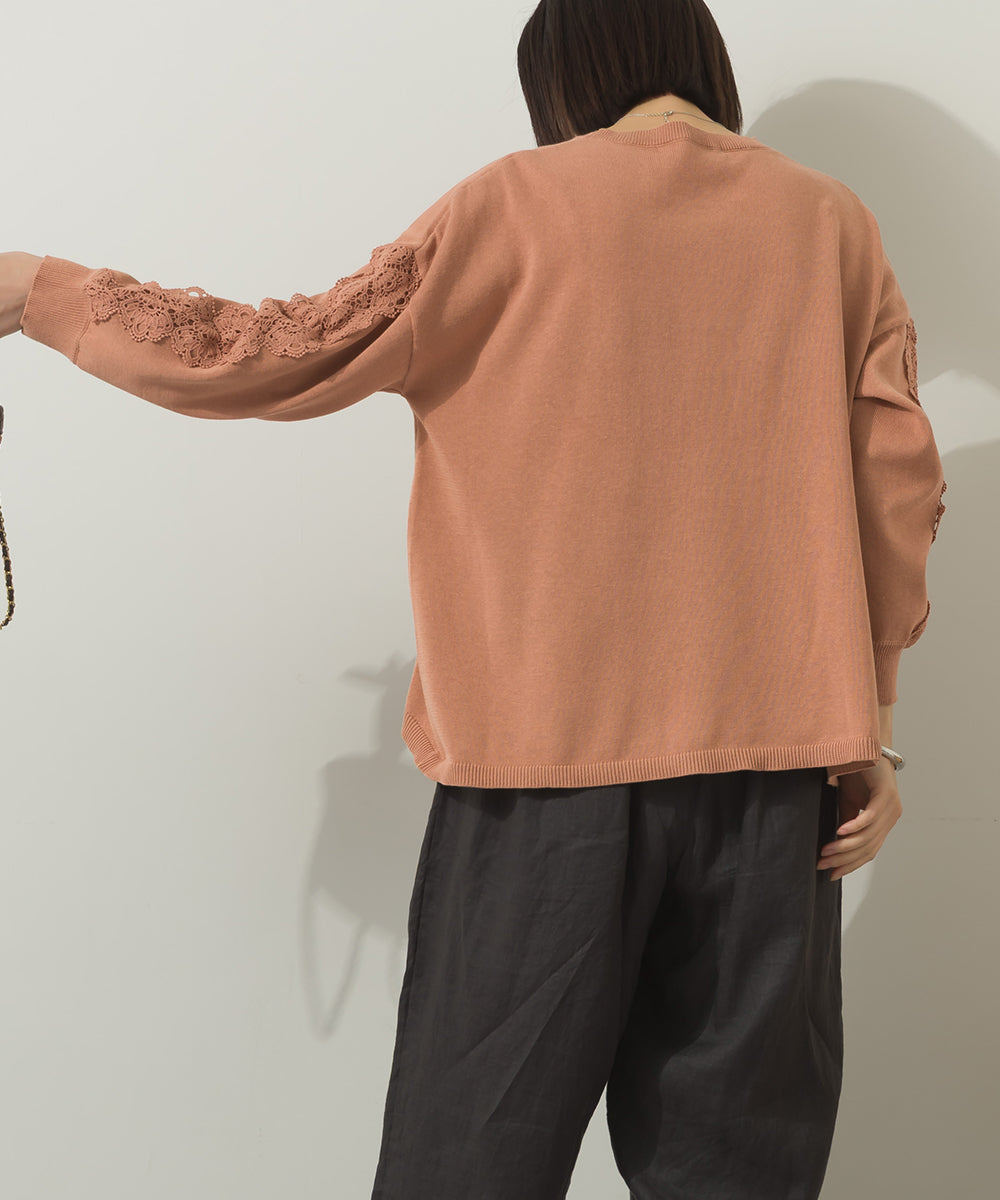 切り替えレースニットプルオーバー[11018-5156]