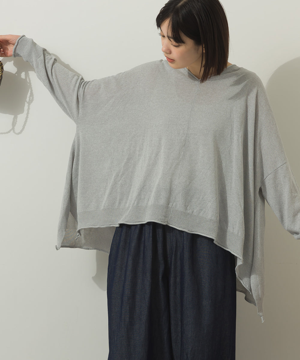 ドレープデザインカットプルオーバー バックオープンドレープカットプルオーバー(Tシャツ・カットソー
