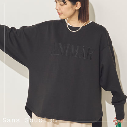 ソフトダンボールニット刺繍ロゴプルオーバー[11040-6136]