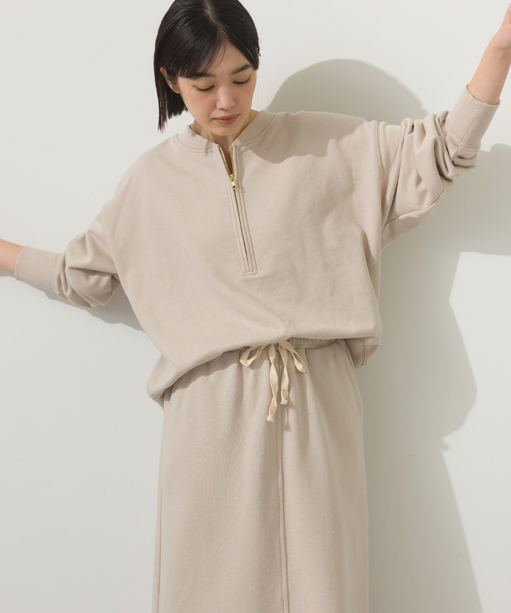 裏毛ハーフジップスウェット[11051-6136]