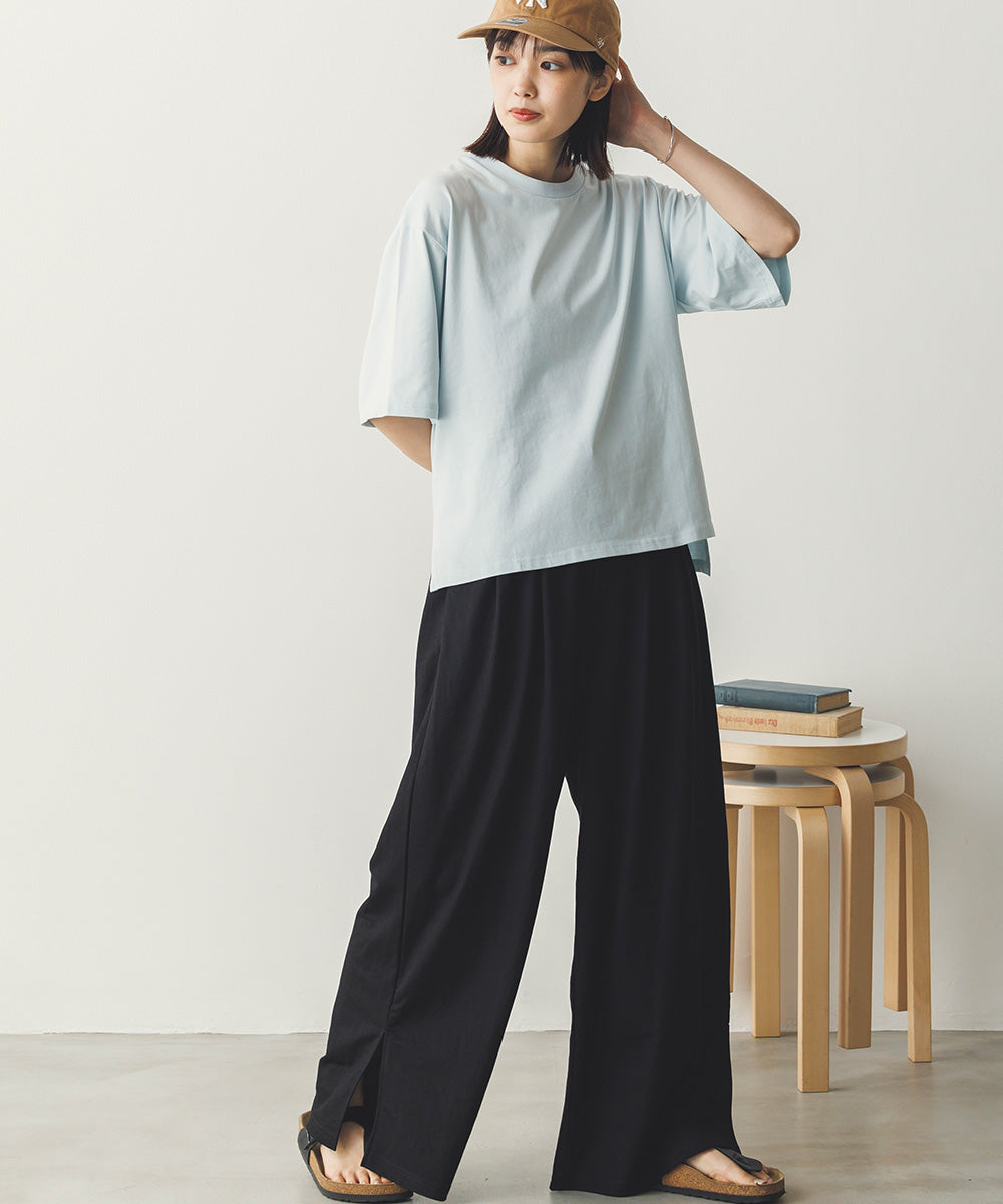 接触冷感ギャザータックワイドパンツ[1125-1002] – Sans Souci 34＋