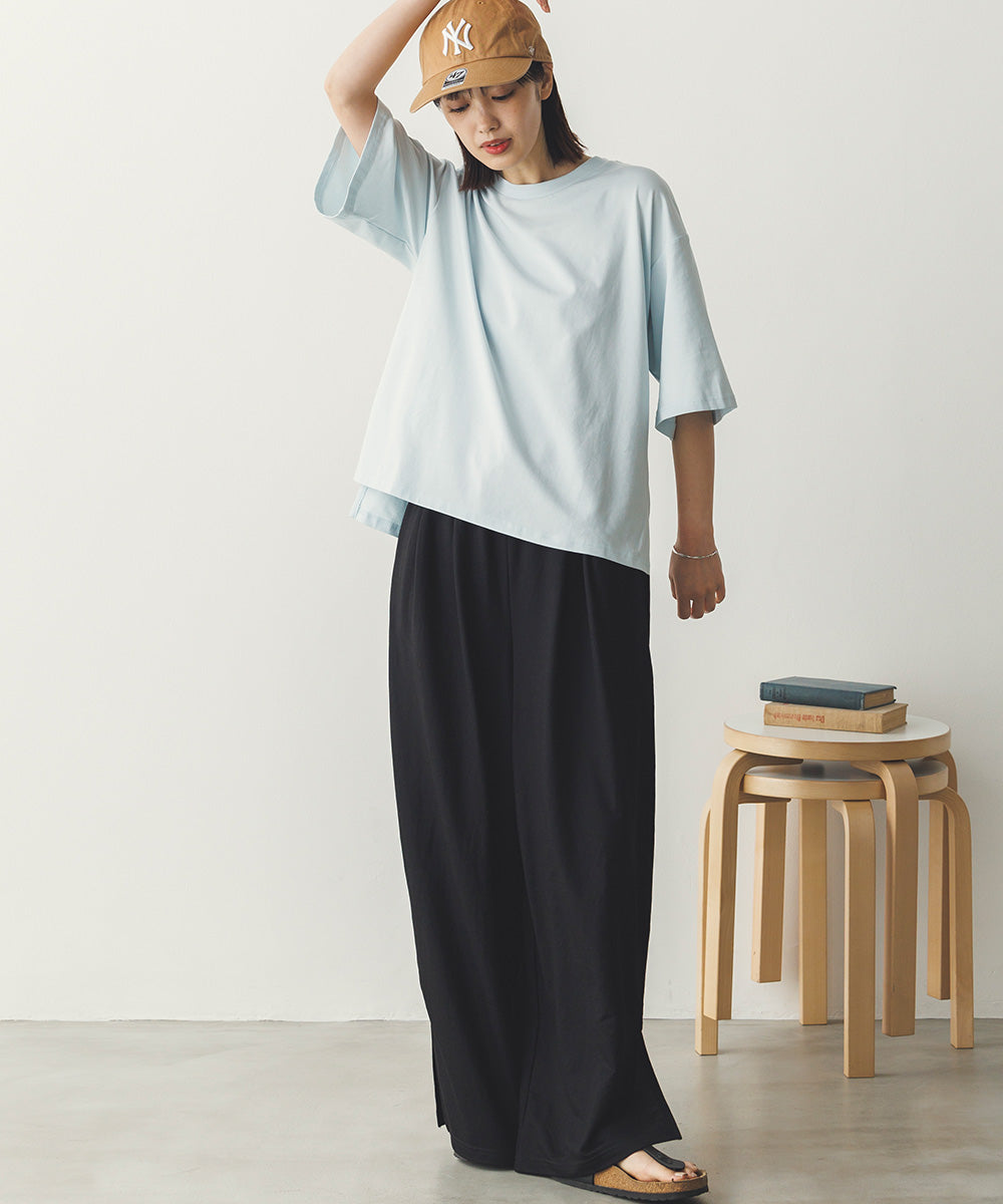 接触冷感ギャザータックワイドパンツ[1125-1002] – Sans Souci 34＋