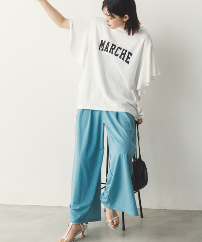 接触冷感ギャザータックワイドパンツ[1125-1002]