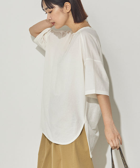 接触冷感 オーバーサイズ 半袖 プルオーバー[1125-6102]