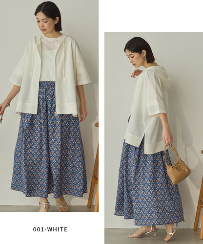 接触冷感オーバーサイズジップパーカー[1125-6106]