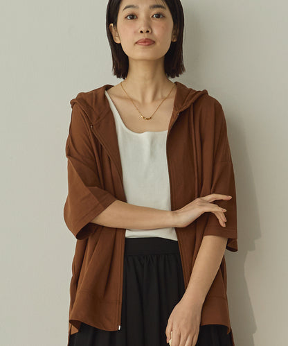 接触冷感オーバーサイズジップパーカー[1125-6106]