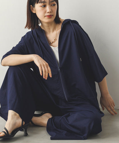 接触冷感オーバーサイズジップパーカー[1125-6106]