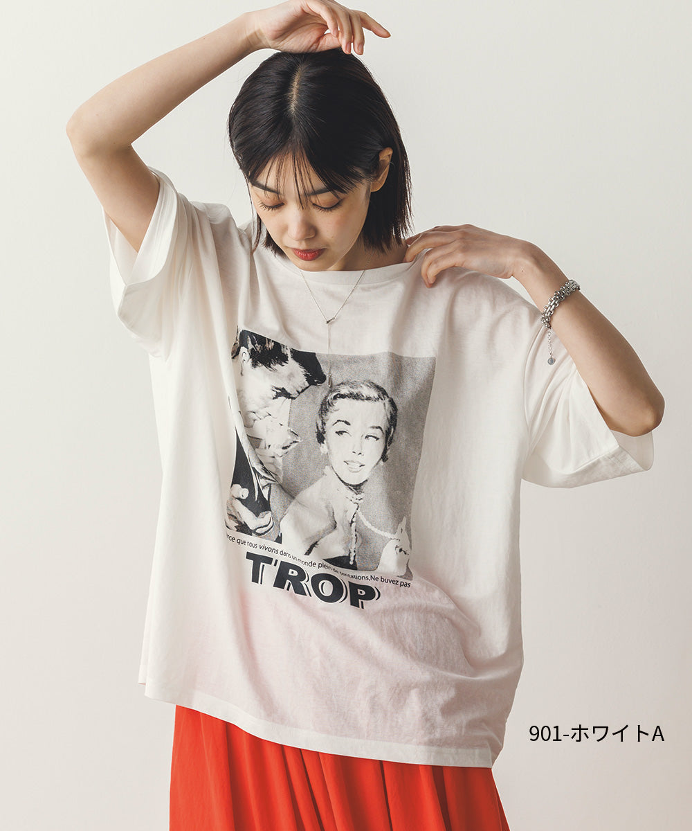 接触冷感プリントTシャツ[1125-6109]