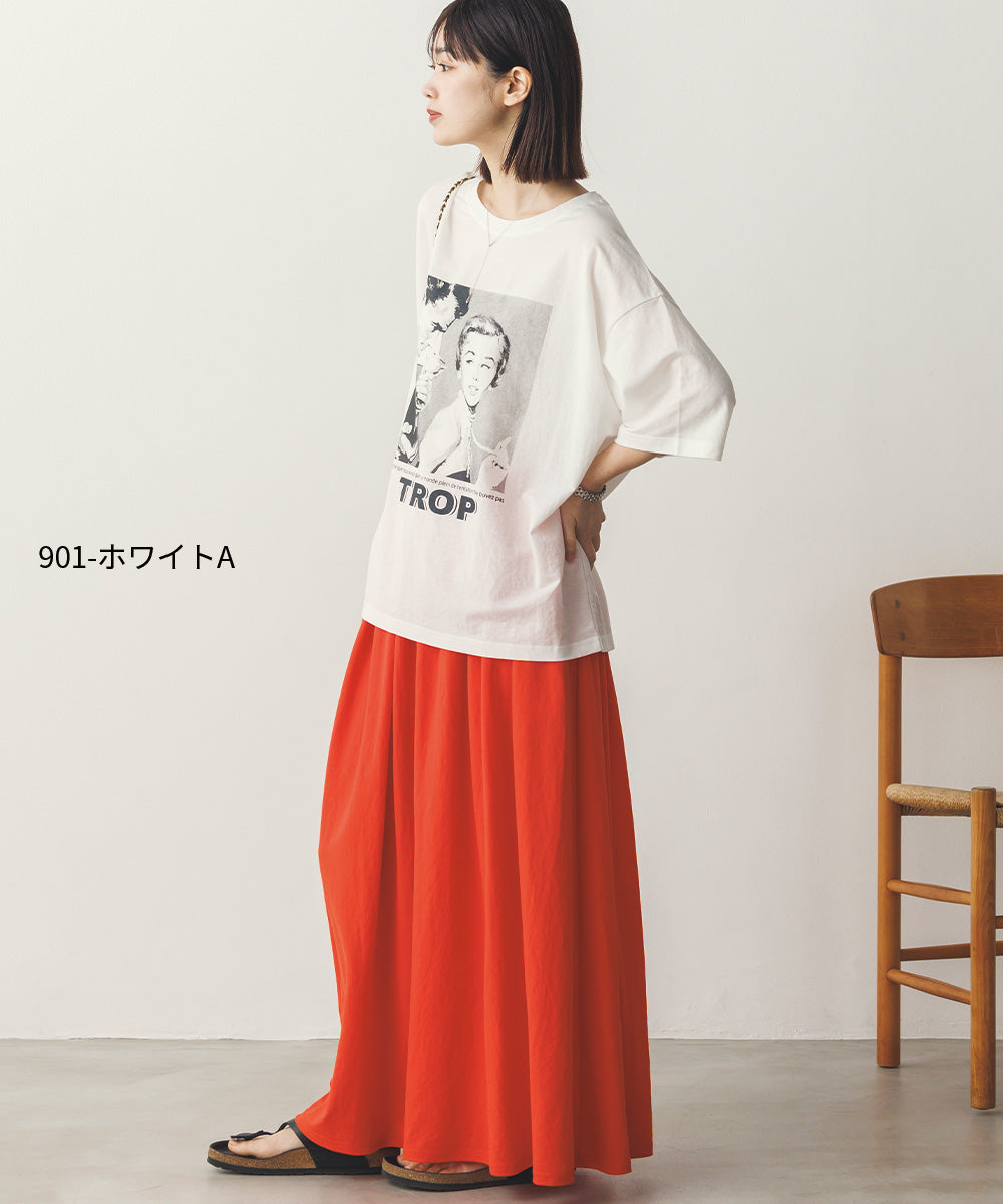 接触冷感プリントTシャツ[1125-6109]