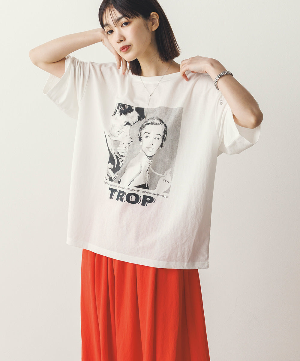 接触冷感プリントTシャツ[1125-6109] – Sans Souci 34＋