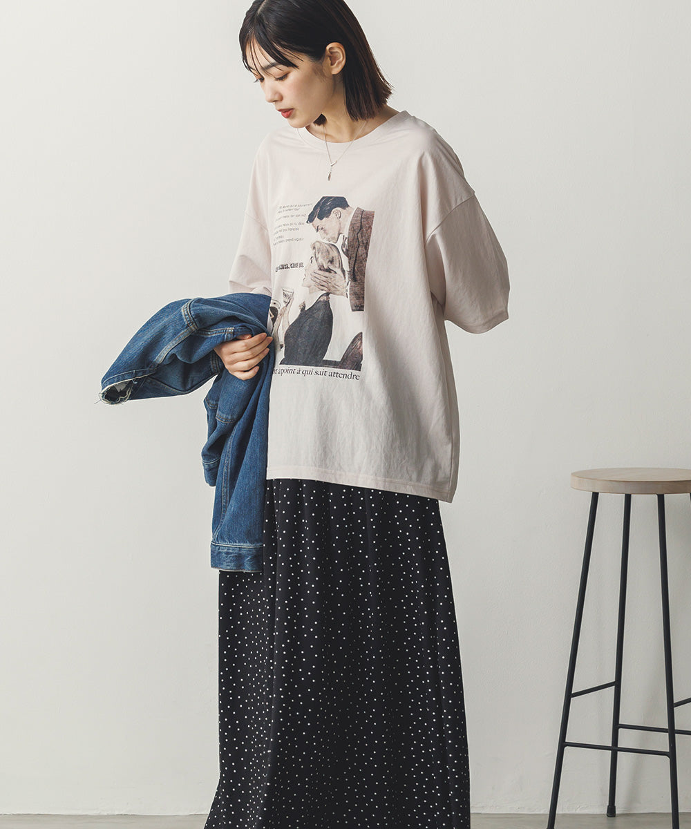 接触冷感プリントTシャツ[1125-6109]