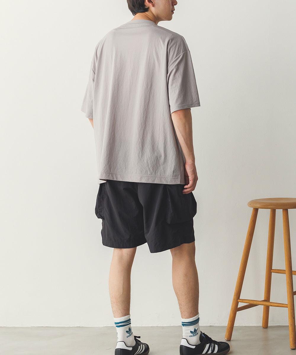 メンズ接触冷感レーヨンナイロンサイドポケットTシャツ[1125-6111]