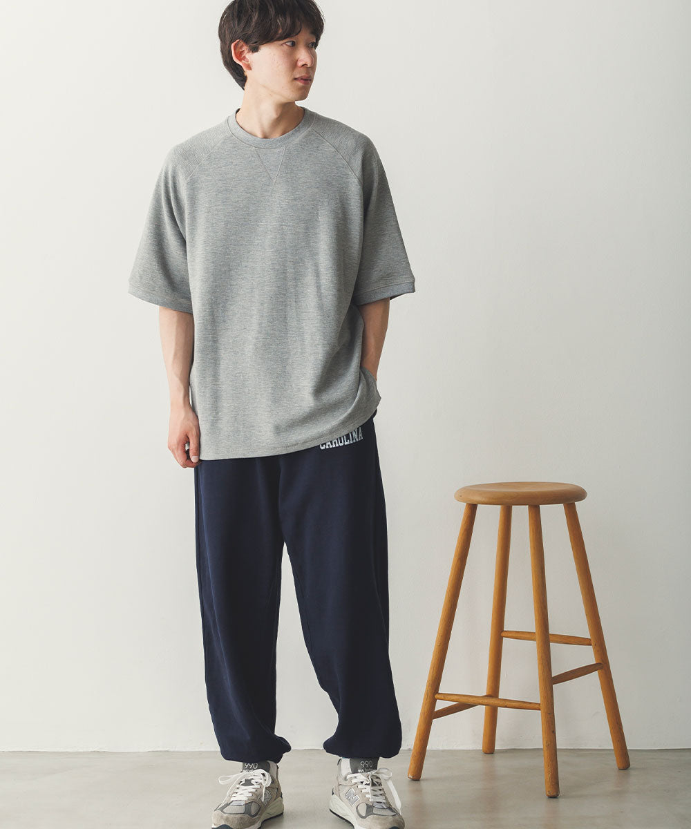 メンズリップルダブルフェイスラグランTシャツ[1125-6115]