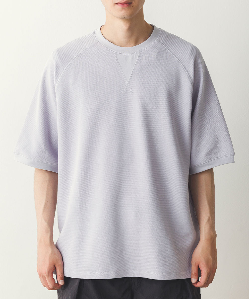 メンズリップルダブルフェイスラグランTシャツ[1125-6115]