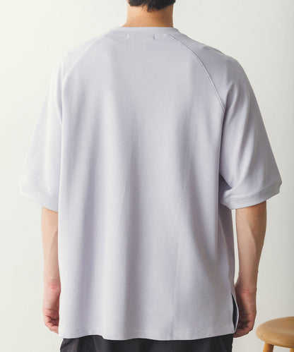 メンズリップルダブルフェイスラグランTシャツ[1125-6115]
