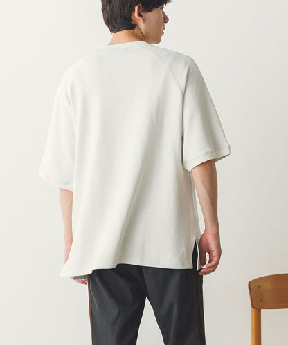 メンズリップルダブルフェイスラグランTシャツ[1125-6115]