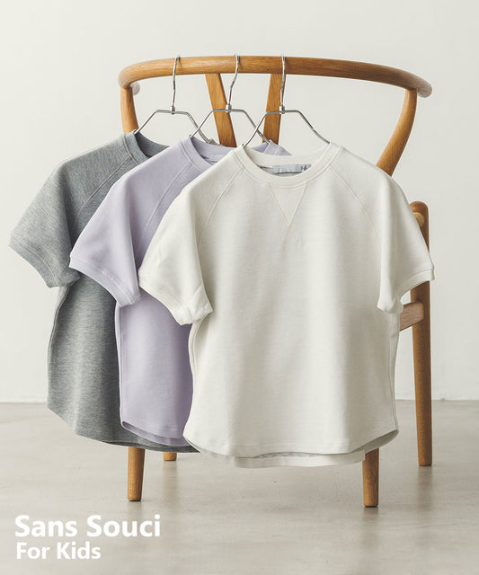 【予約】キッズリップルダブルフェイスラグランTシャツ[1125-6116]