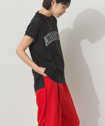 コットンベア天竺フレンチスリーブロゴTシャツ[1125-6120]