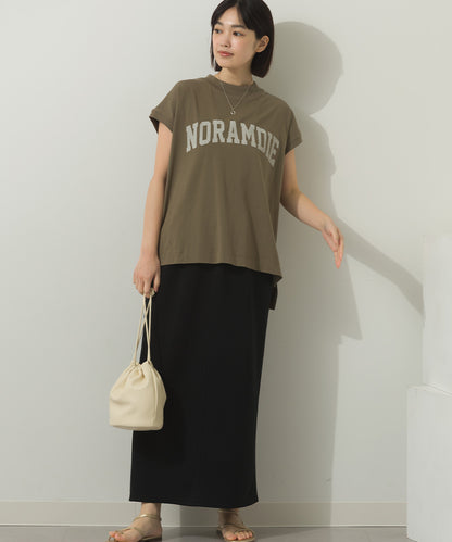 コットンベア天竺フレンチスリーブロゴTシャツ[1125-6120]