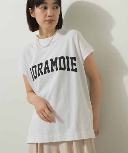 コットンベア天竺フレンチスリーブロゴTシャツ[1125-6120]