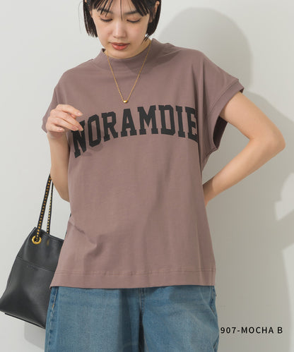 コットンベア天竺フレンチスリーブロゴTシャツ[1125-6120]