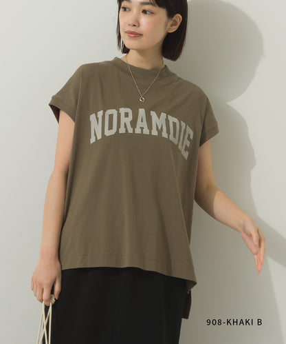 コットンベア天竺フレンチスリーブロゴTシャツ[1125-6120]