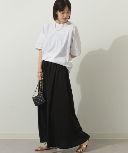 冷感シルクタッチラグランスリーブ5分袖プルオーバー[1125-6136]