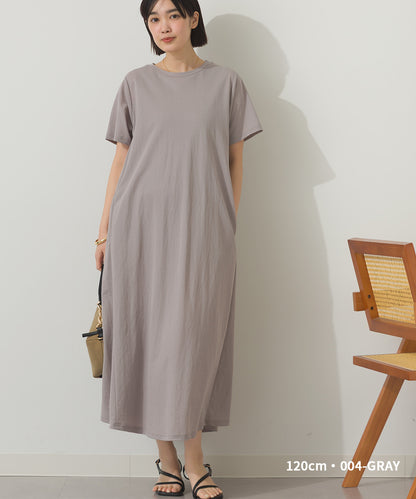 選べる2丈・120cm/125cm 接触冷感レーヨンナイロンラインフレアワンピース[1125-7102]