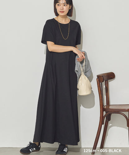 選べる2丈・120cm/125cm 接触冷感レーヨンナイロンラインフレアワンピース[1125-7102]