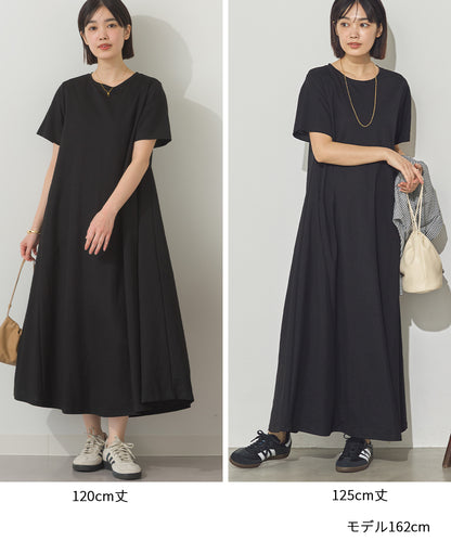 選べる2丈・120cm/125cm 接触冷感レーヨンナイロンラインフレアワンピース[1125-7102]