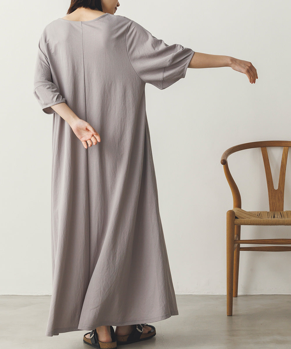【再入荷】接触冷感ボリューム袖Aラインワンピース[1125-7104]
