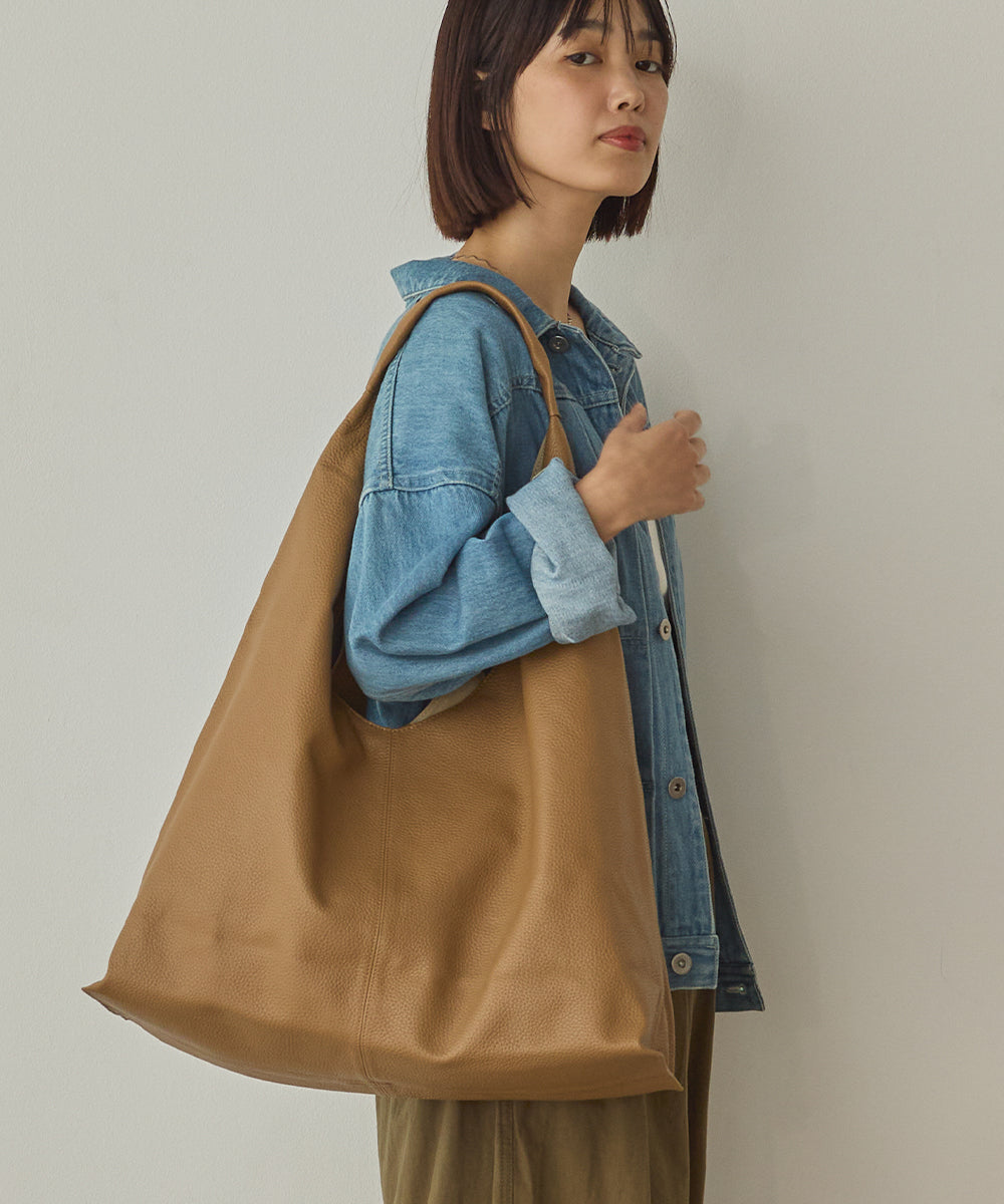 レザーショルダーバッグ(L)[1225-0003]