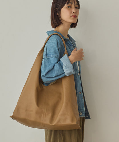レザーショルダーバッグ(L)[1225-0003]