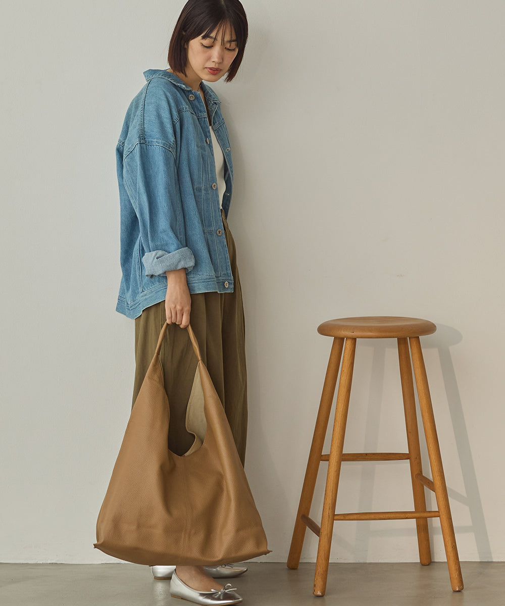 レザーショルダーバッグ(L)[1225-0003]