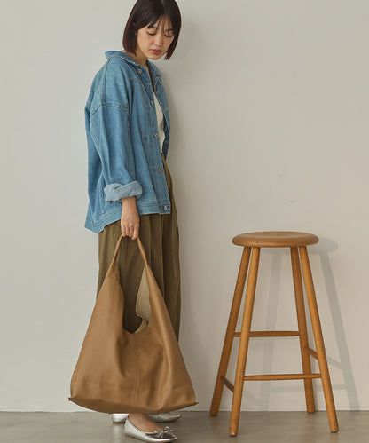 レザーショルダーバッグ(L)[1225-0003]