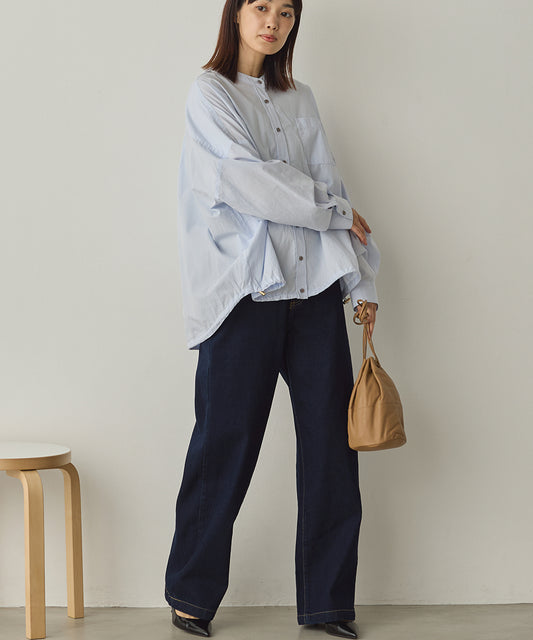 ハイウエストワイドデニムパンツ[1225-1005]