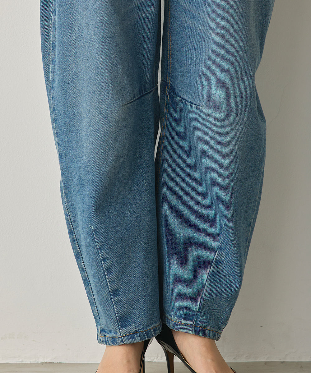 カーブラインバギーデニムパンツ[1225-1006]