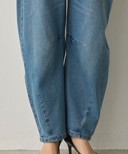 カーブラインバギーデニムパンツ[1225-1006]