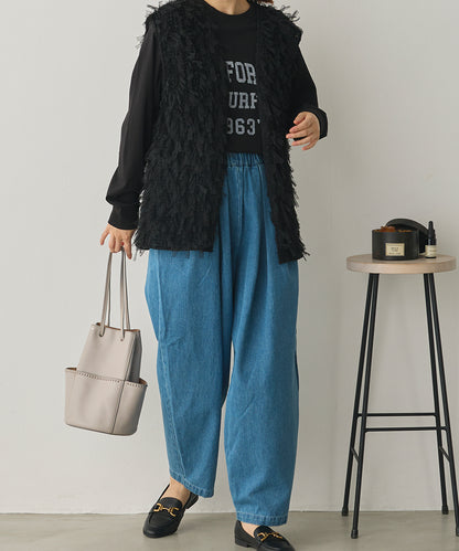 ダンプ＆デニムタックイージーパンツ[1225-1012]