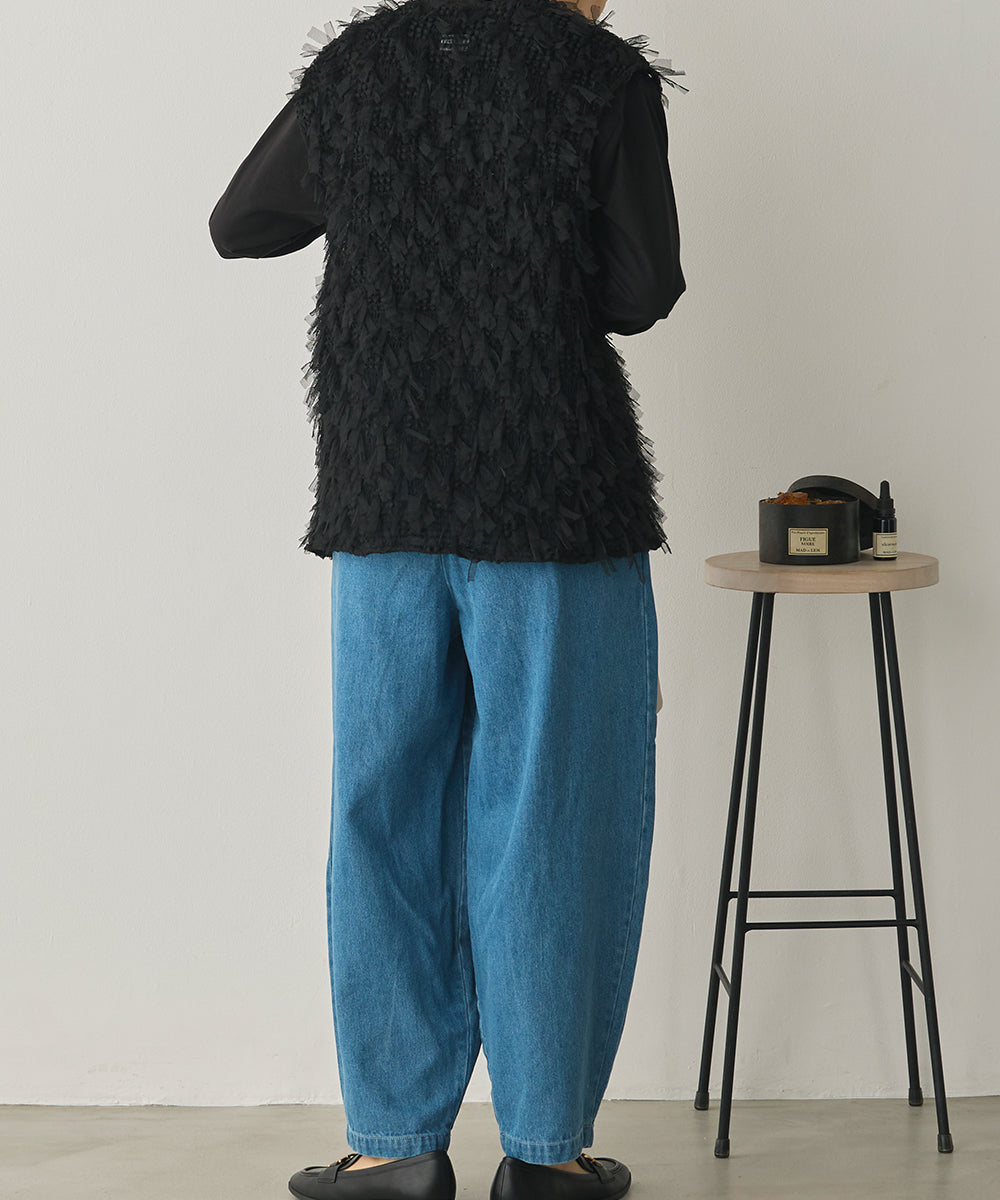 ダンプ＆デニムタックイージーパンツ[1225-1012]