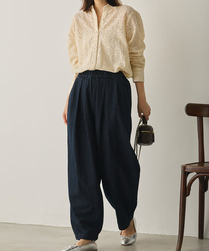 ダンプ＆デニムタックイージーパンツ[1225-1012]